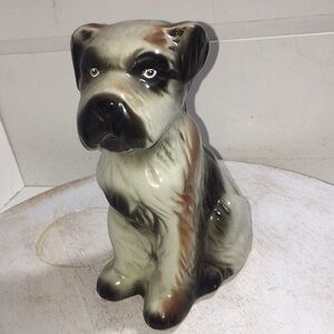 Vintage mid Century Ceramic Glazed Terrier Dog Figurine Hand Crafted In …